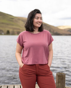 FINDRA Clothing FINDRA  Maisie Merino-Lite Tee Size XXXL Antique Rose