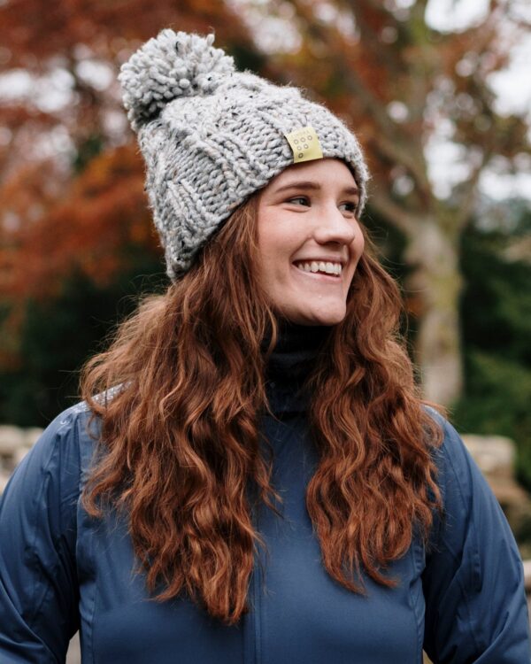 FINDRA Clothing FINDRA  Merino Blend Cable Bobble Hat Flint