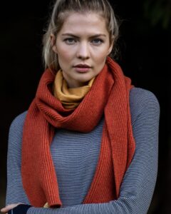 FINDRA Clothing FINDRA  Tweed Lambswool Scarf Ember