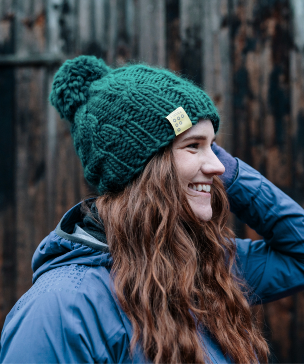 FINDRA Clothing FINDRA  100% Merino Cable Bobble Hat Mallard