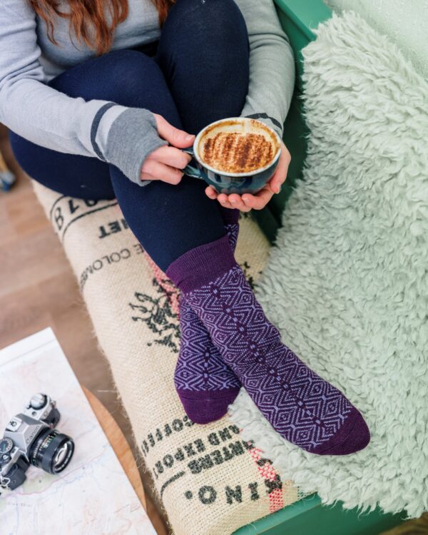 FINDRA Clothing FINDRA  Nordic Merino Socks Size 9-11 Grape/Heather